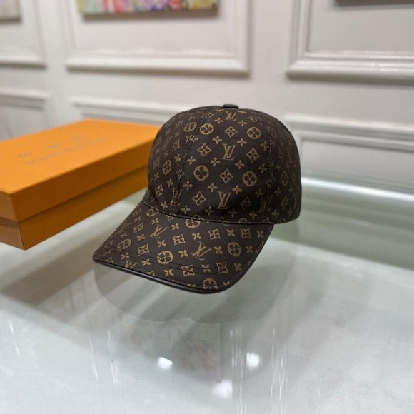 Louis Vuitton Brown Lao Flower Baseball Hat Sun Grand Men and Women Same